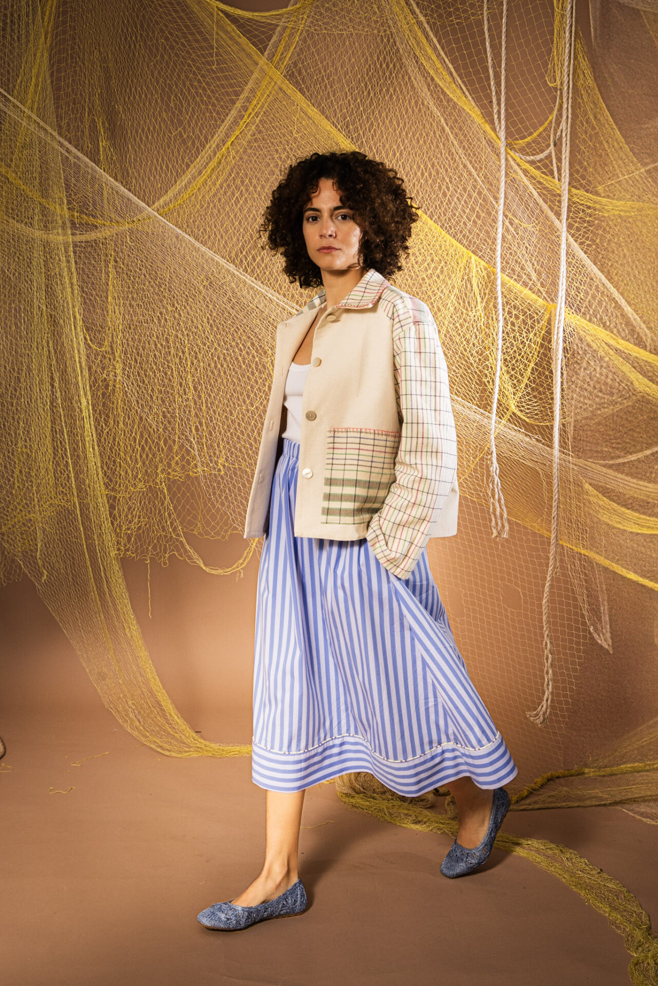 Blue Stripes Skirt
