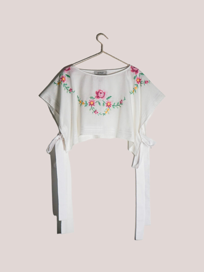 Flower Bouquet Wrap Top