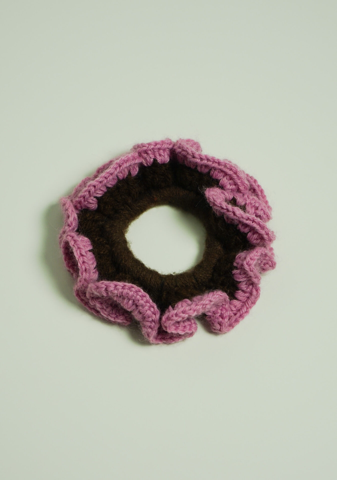 Sunflower Scrunchie Brown & Pink
