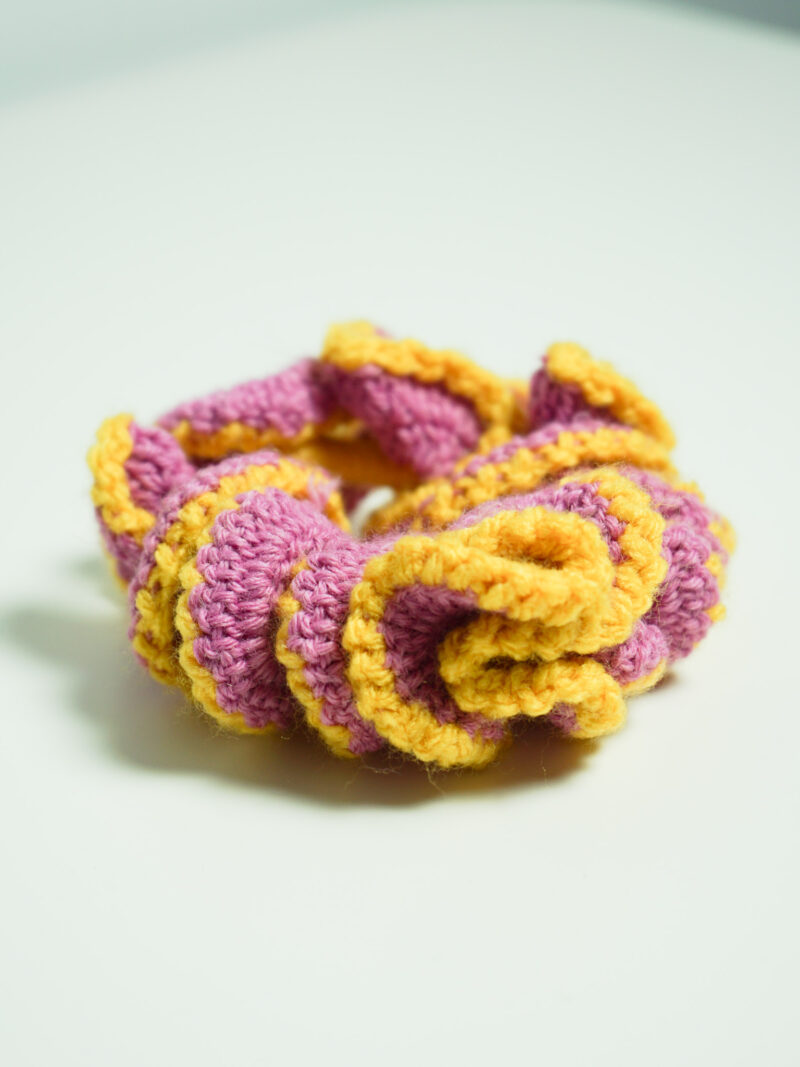 Sunflower Scrunchie Pink & Yellow