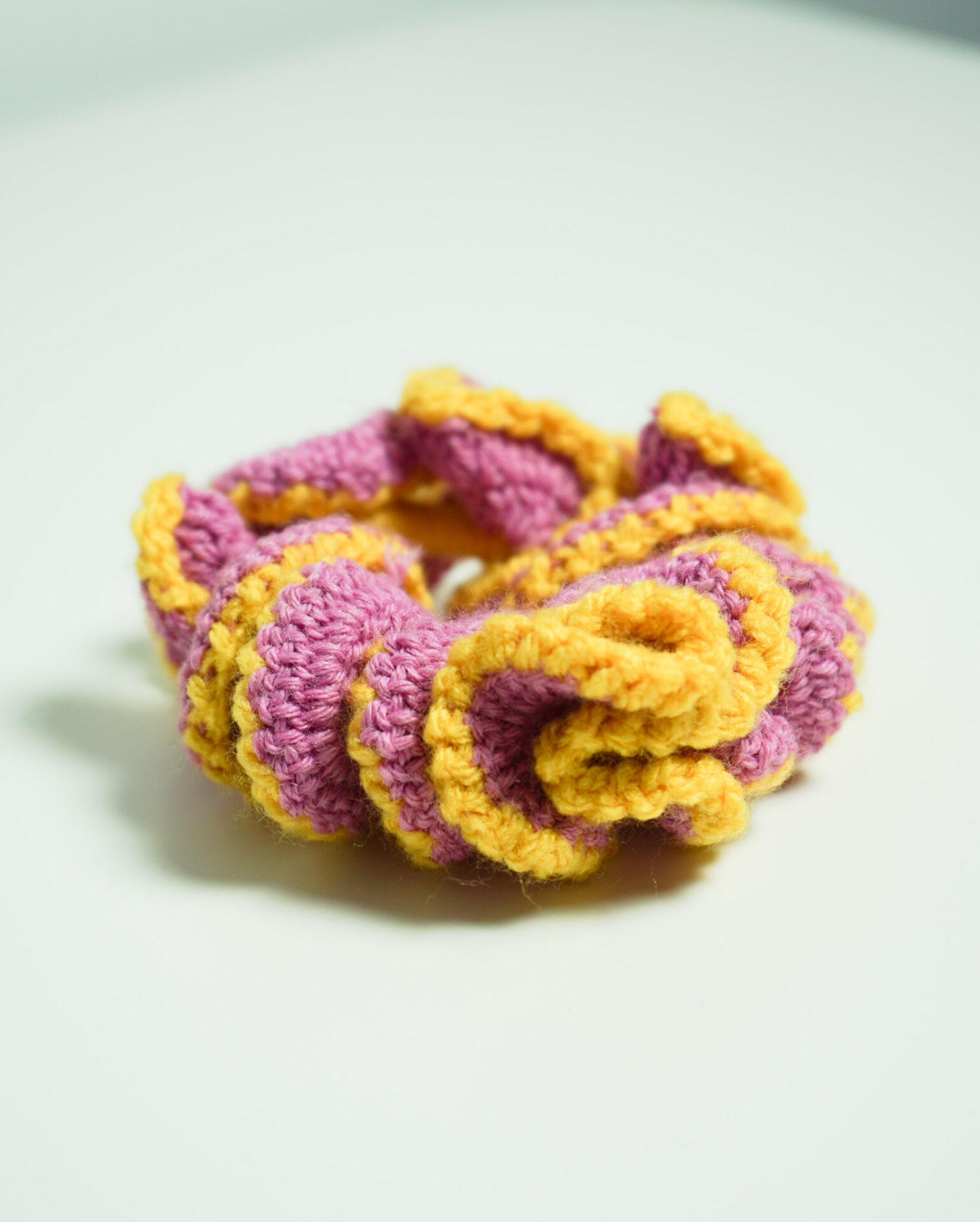 Sunflower Scrunchie Pink & Yellow