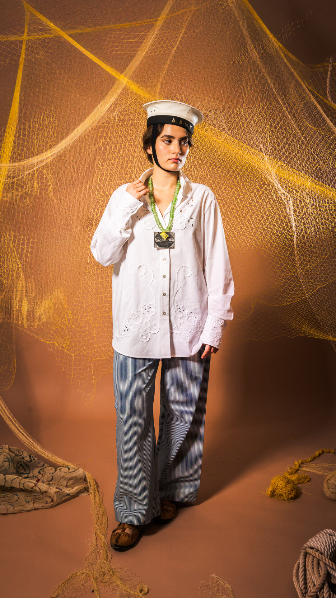 White Flowers Oversized Shirt