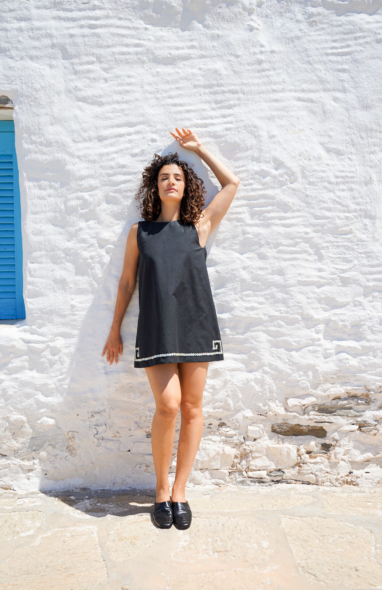 Meander Black Mini Dress