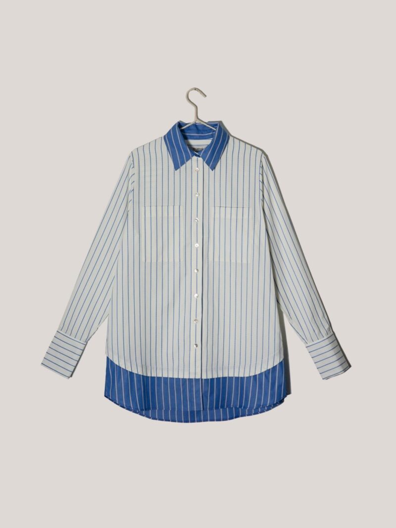 Milos Striped Shirt Dress