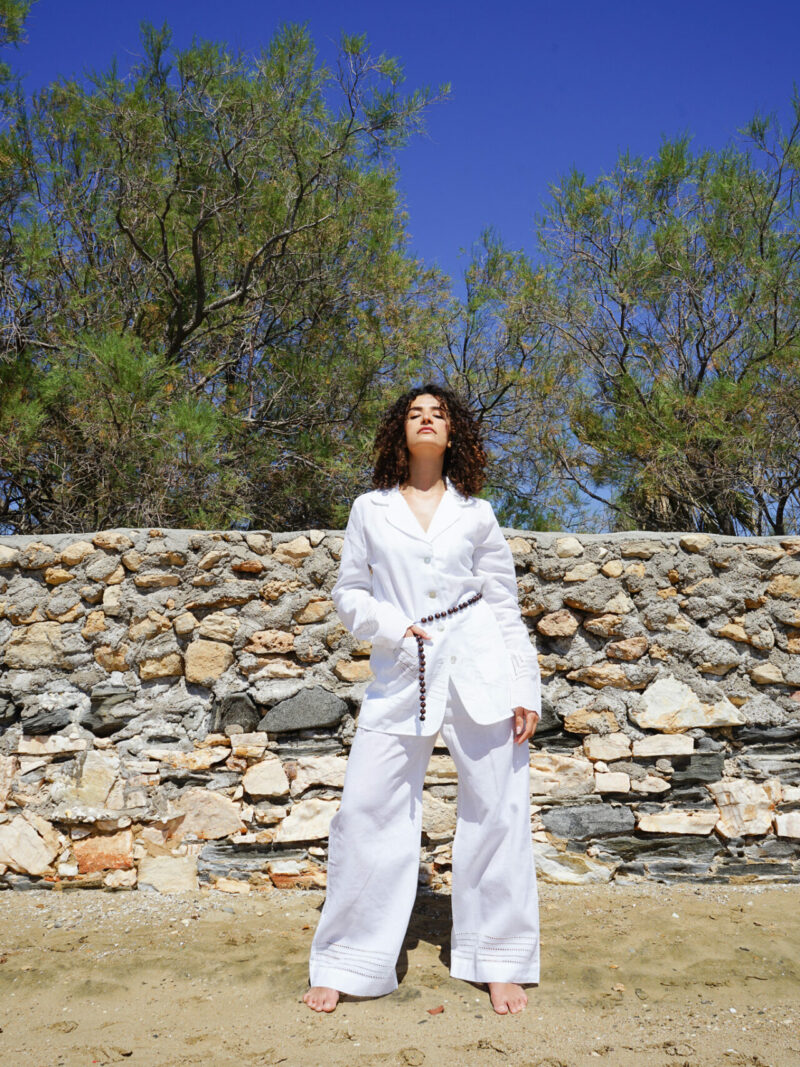 Calliope White Linen Pants