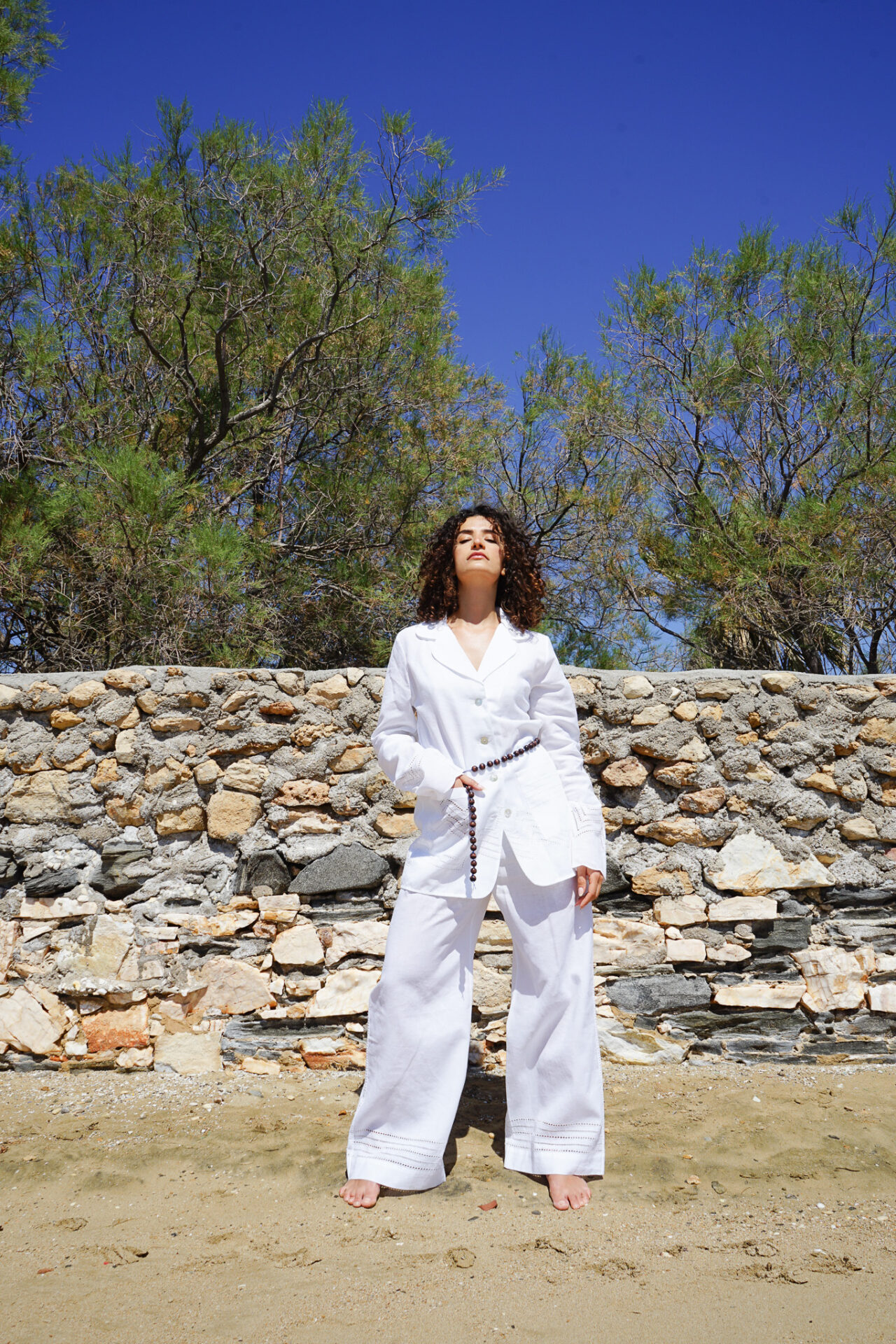 Calliope White Linen Pants